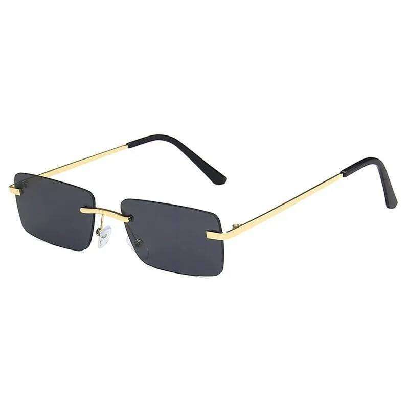 New Unisex Square Frame Fashio Rimless Sunglasses For Outdoor Beach Party H260202