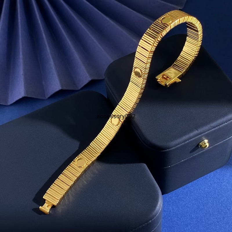 Bangle Bangle High Quality Europe America Fashion New Style Men LadyStainless Steel Engraved Initials Stripe Plated Gold Screw Love Unlimited Bracelet 3 Color