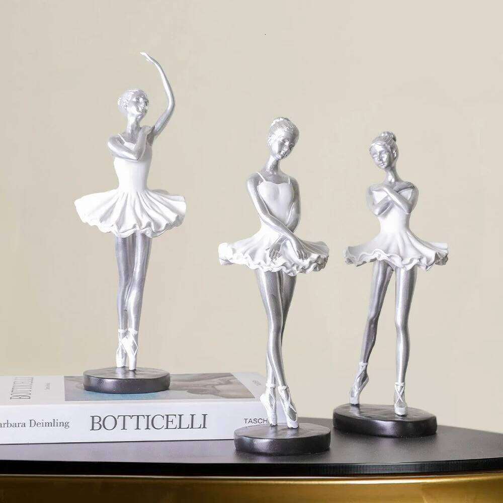 Girl Resin Statue - Cute Dancer Figurine for Children's Room Decor, Birthday Gift, Ballet Lover Collectible Art Y260202