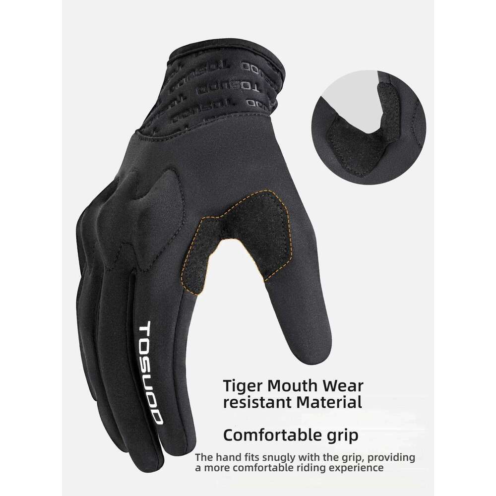TOSUOD Keep Warm Bicycle Full Finger Men Winter Autumn Windproof Cycling Glove Touch Screen MTB Road Bike Gloves XJ260202