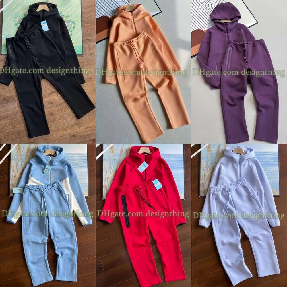 Tech Fleece Zip Up Hoodie Jogger Pants Set Asian Size Tracksuit Sportswear for Running Gym Training Casual Wear Men Jogging Outfit Collaboration style