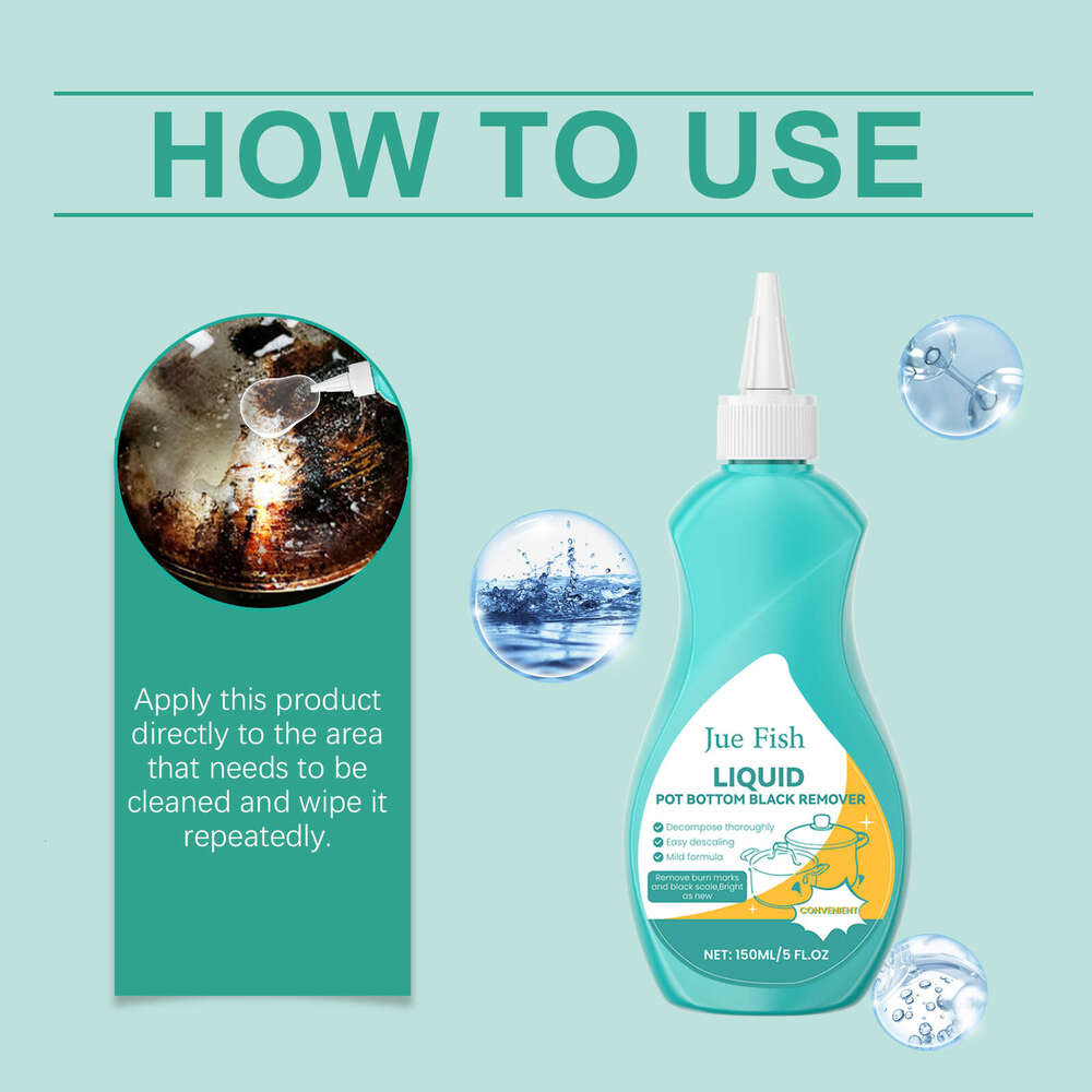 Jue-Fish Pot Bottom Grease Cleaner Degreasing Descaling Polishing Anti-Rust Cleaning Liquid S260202