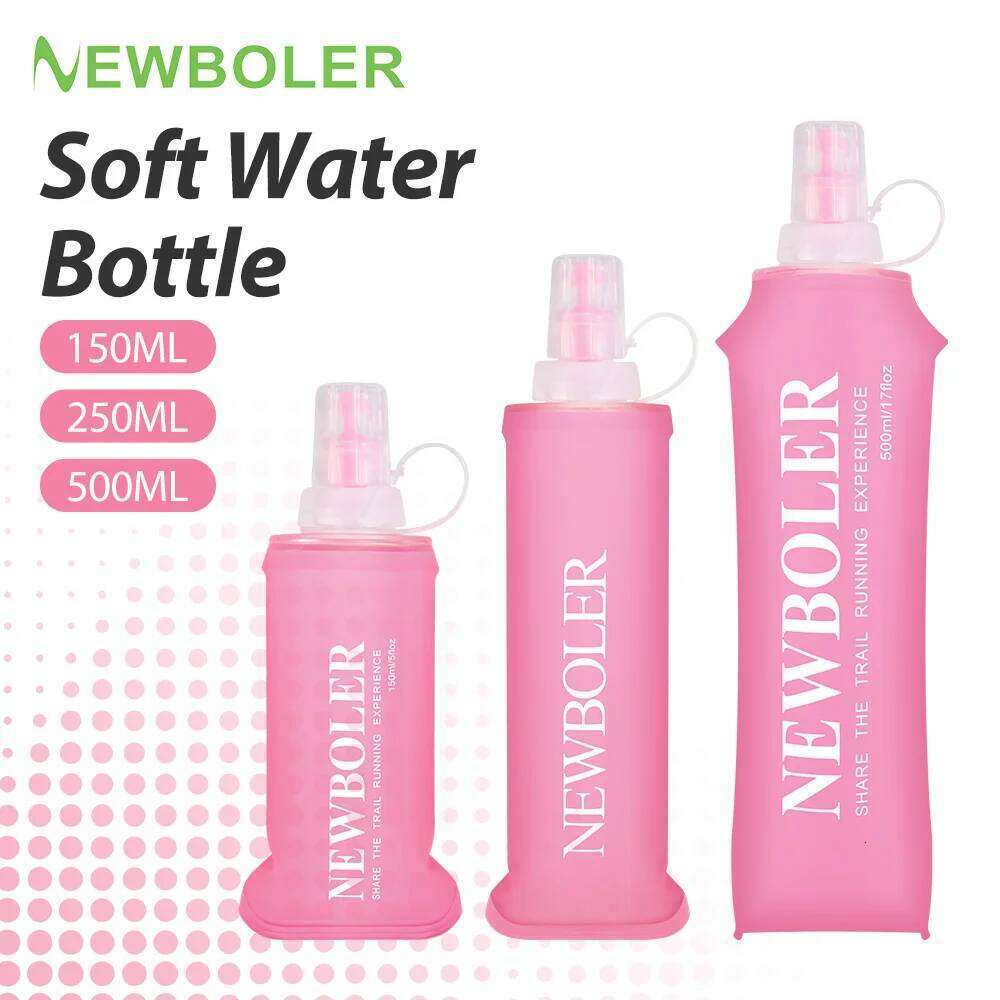 NEWBOLER 150/250/500ml TPU Collapsible Flask Outdoor Sport Hiking Camping Running Portable Soft Water Bottle Z260202