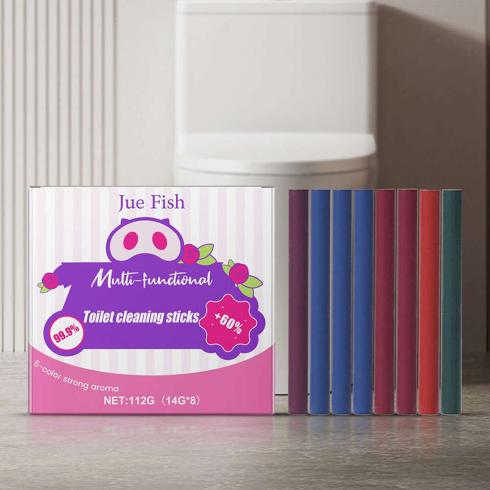 Jue Fish Multi-Functional 112g Clean Odor Stains Urine Scale Multi-Effect Cleaning Toilet Stick S260202