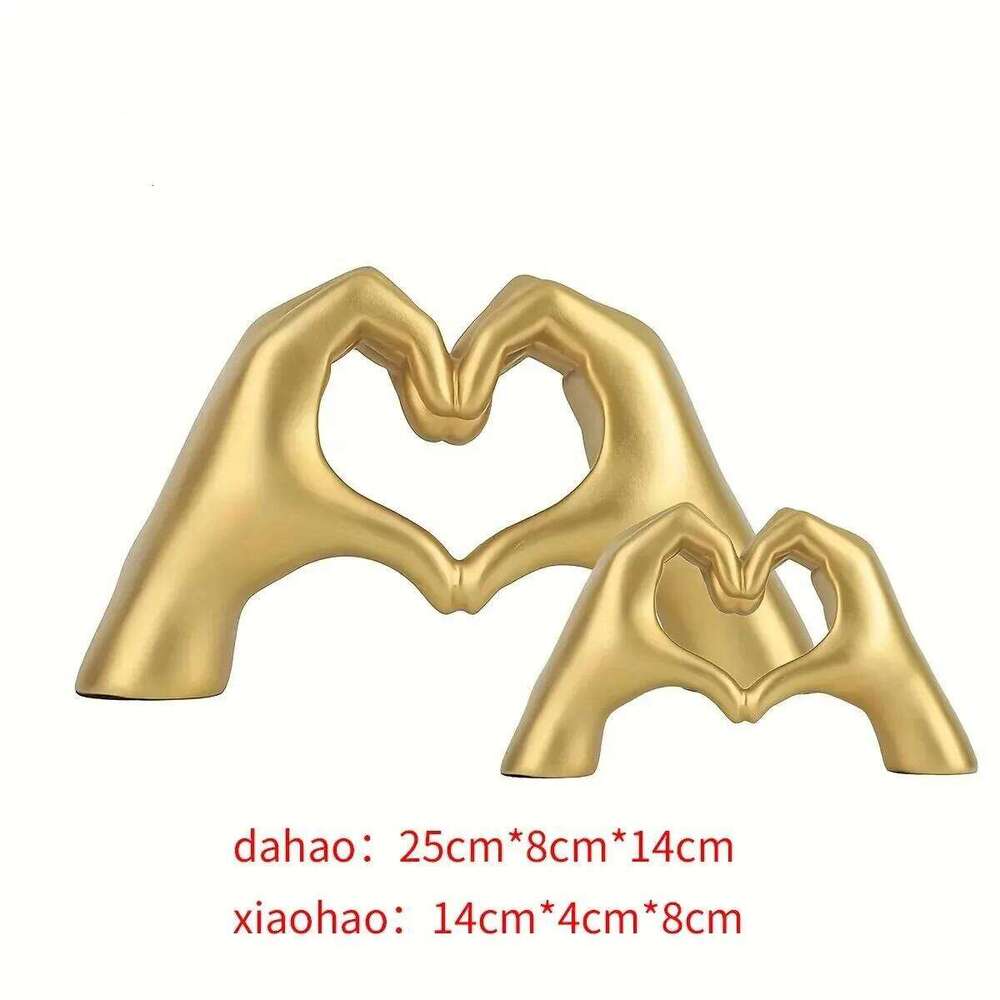 1pc Gesture Decoration, Heart Finger Statue Modern Art Sculpture Personalized Home Decor Y260202