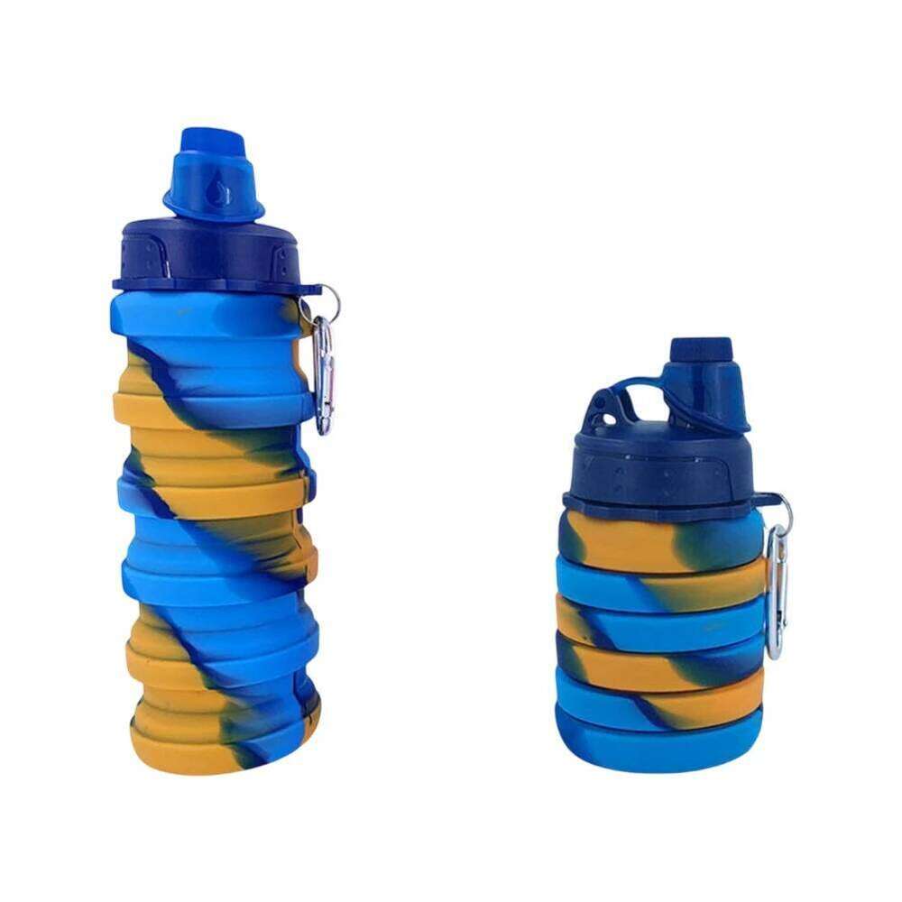 1pc Outdoor Bottle 500ml Food-grade Silicone Portable Leak-proof Collapsible Kettle For Hiking Travel Water Cup Parts Z260202