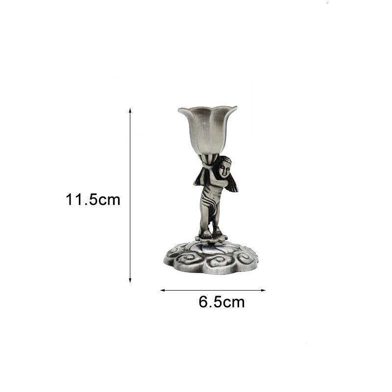 Catholic sacred candle holder cross ornaments angel 1/2/3 Branch candlestick gifts Jesus articulos religiosos catolico menorah Y260131
