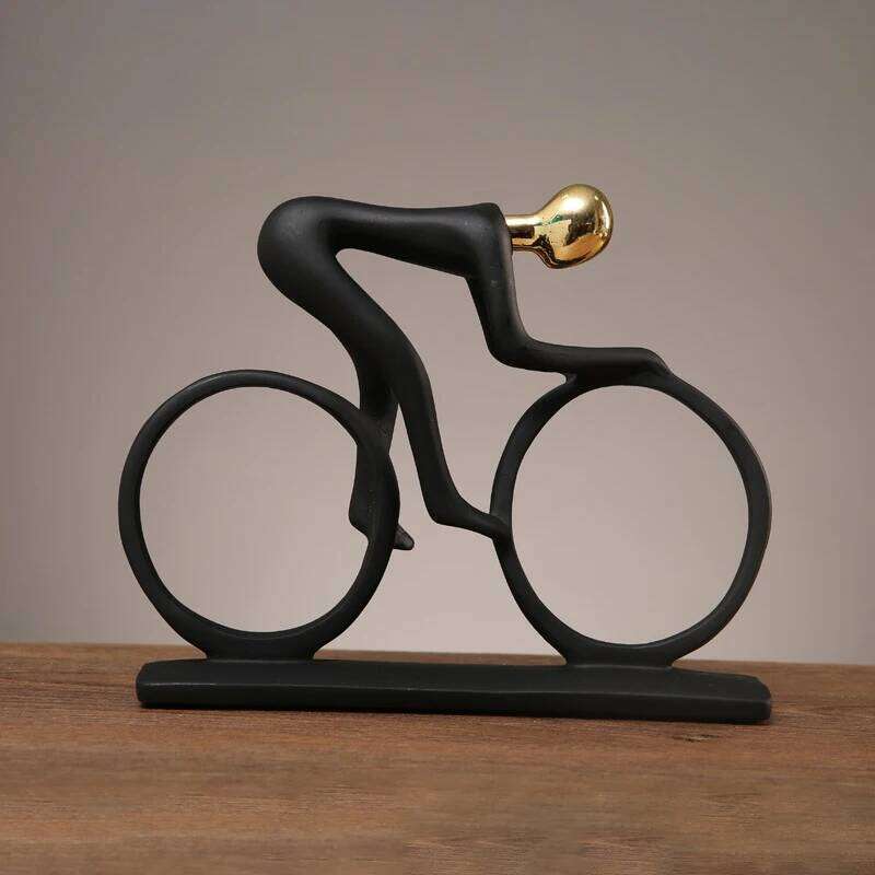 Modern Abstract Resin Bicycler Cyclist Bicycle Statue Bike Racer Rider Figurine Office Living Room Decor Y260202