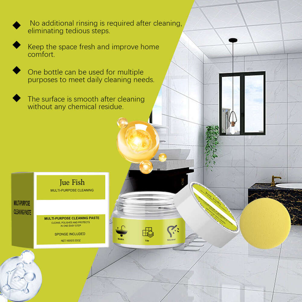 Jue-Fish Multi-Purpose Cleaning Paste Household Kitchen Bathroom Furniture Oil and Water Stain Multi-Functional Cleaner S260202