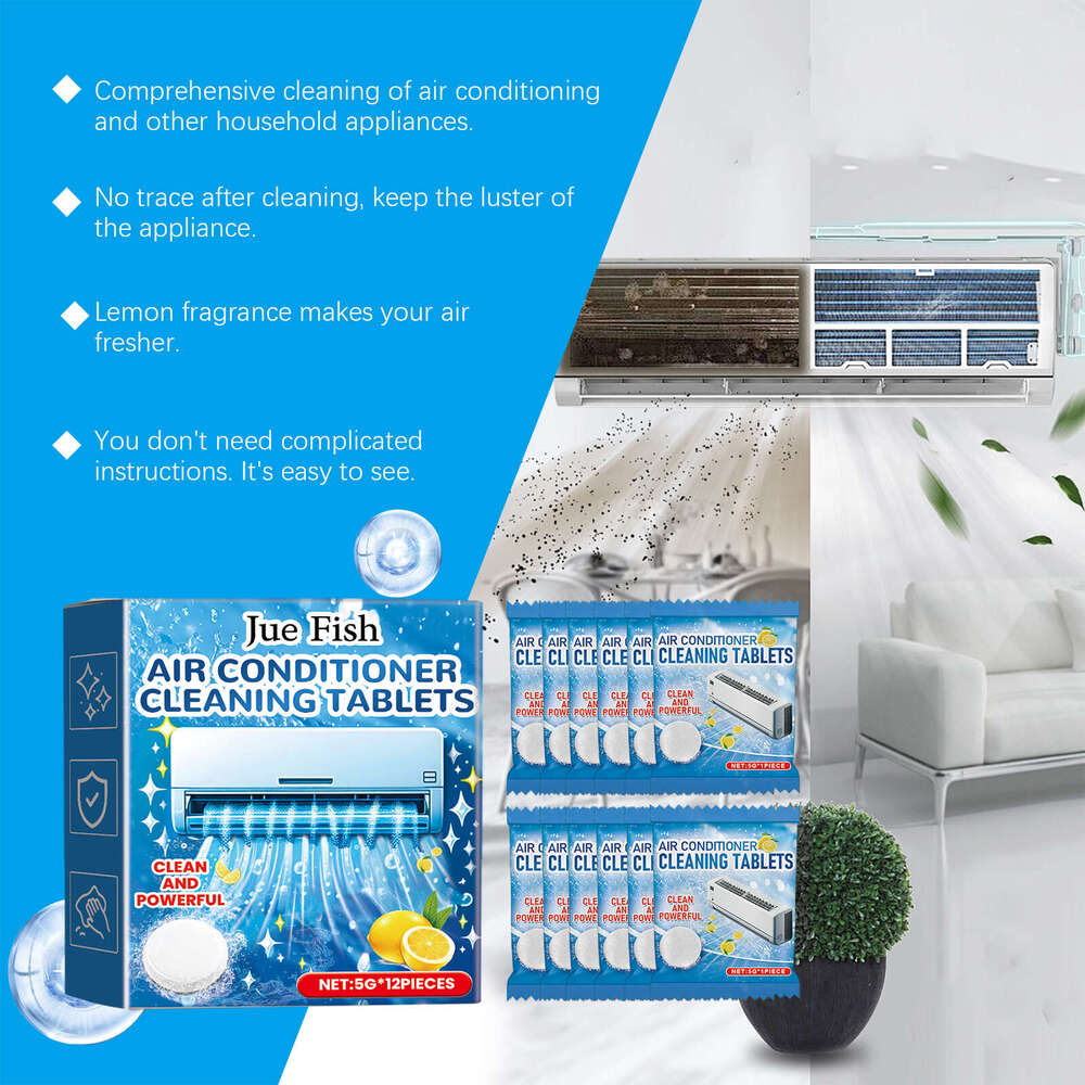 Jue-Fish Effervescent Tablets Cleaning Supplies Conditioner Care Maintain Fresh Air Hygiene S260202