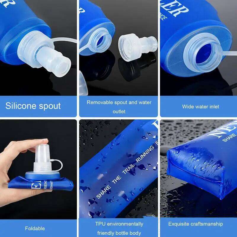 250/500ml Drinking Sport Folding Bag Soft Flask TPU BPA-Free Collapsible Water Bottle Z260202