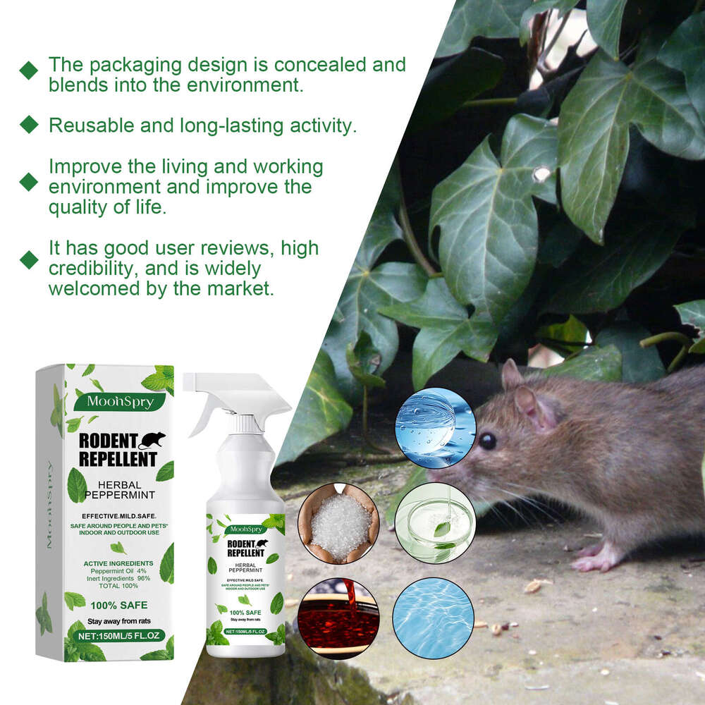 MoonSpry Mint Scented Outdoor Gardening Anti-Mouse Catching Avoiding Mouse Repellent Spray S260202