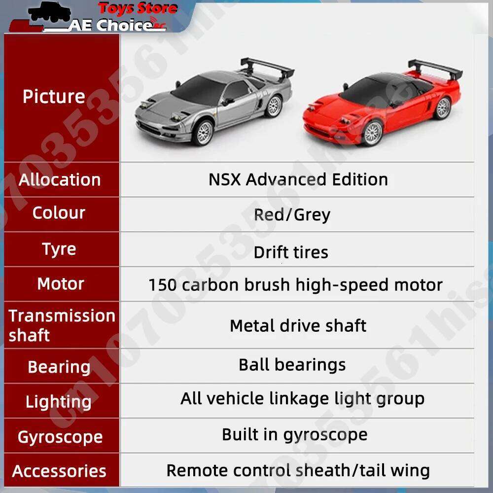 LDRC LD1803 NXS RTR 1/18 2.4G 2WD ESP Gyroscope RC Car Drift Vehicles LED Lights Full Scale Controlled Model Toys Y260131