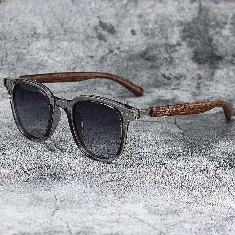 Sunglasses for Men Women's Trendy Retro Wood Grain Polarized UV Protection Eyewear Cycling Outdoor Street Photography H260202