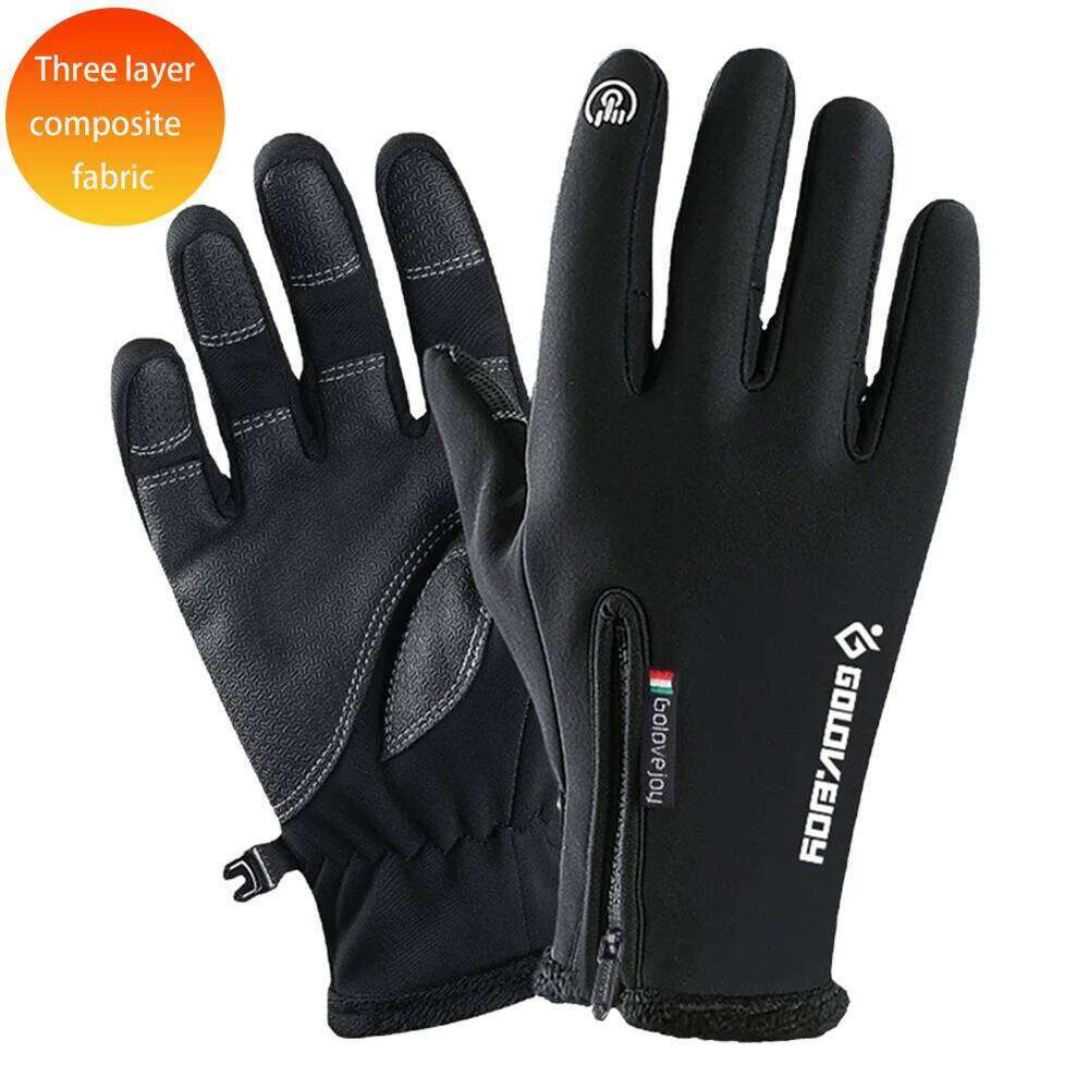 New Brand Men's Ski Outdoor Waterproof Non-Slip Cycling Driving Motorcycle Protection Gloves for Cold Winter XJ260202