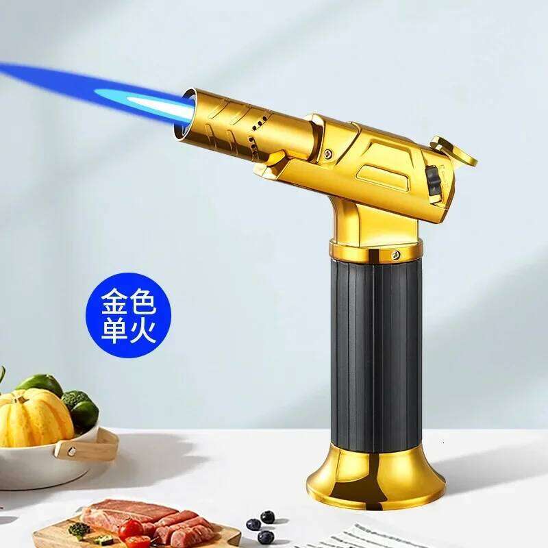 Windproof Large Flame Torch Gun Lighter Welding Cigar Kitchen Outdoor BBQ Barbecue Men's Ignition Tools Wholesale W260202
