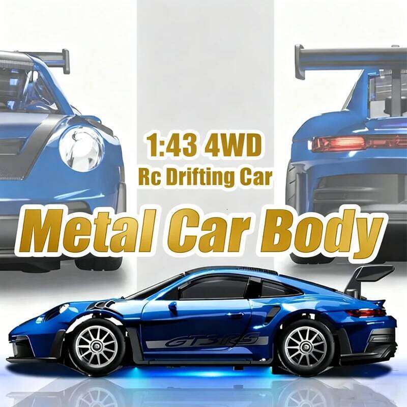 Professional 1:43 RC Drift Car with ESP Gyroscope Full Proportional Control 4WD Metal Body 2 Sets Tires for Realistic Drifting Y260131