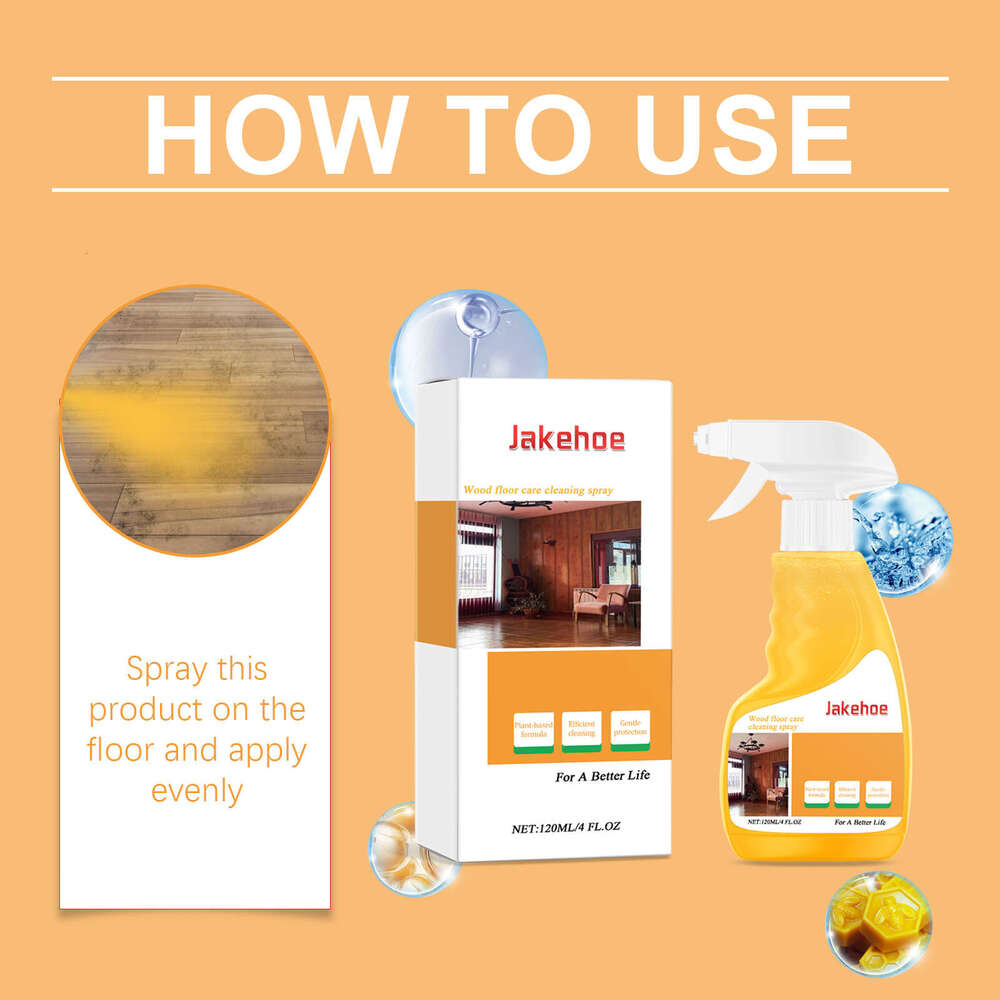 JAKEHOE Wax Cleaning Spray Polishing Color Protection Nourishing Anti-Drying Floor Cleaner S260202