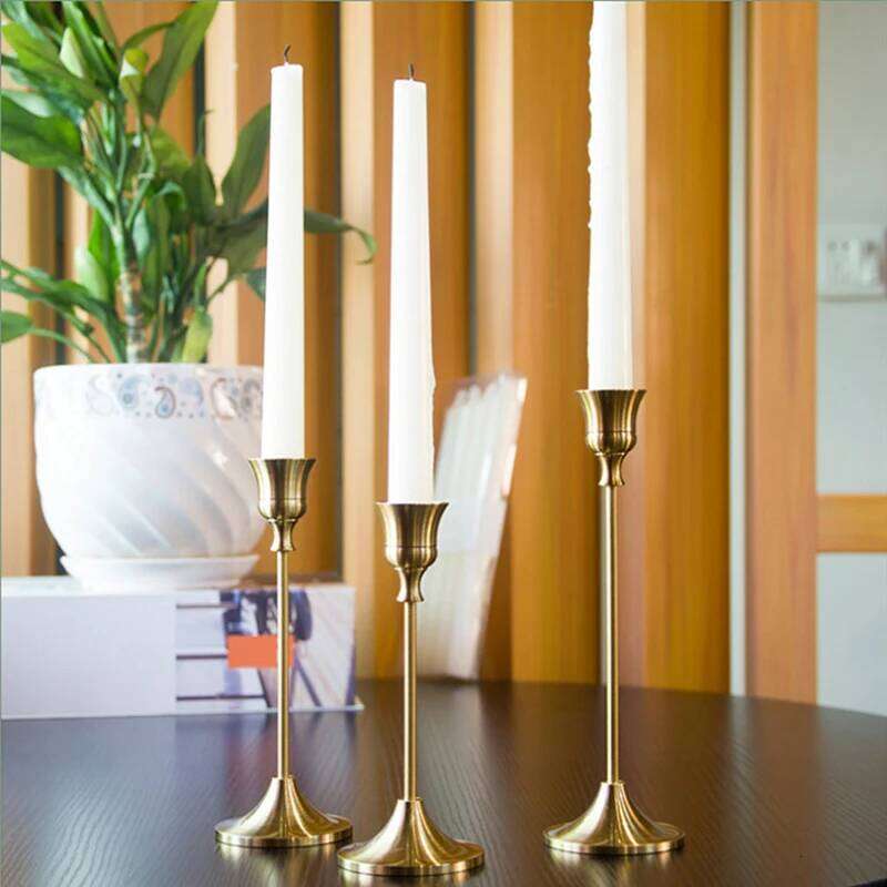 Holders Kit Brass Gold Set Wedding Table Decorative Candlestick Stand For Party Dinning Y260131