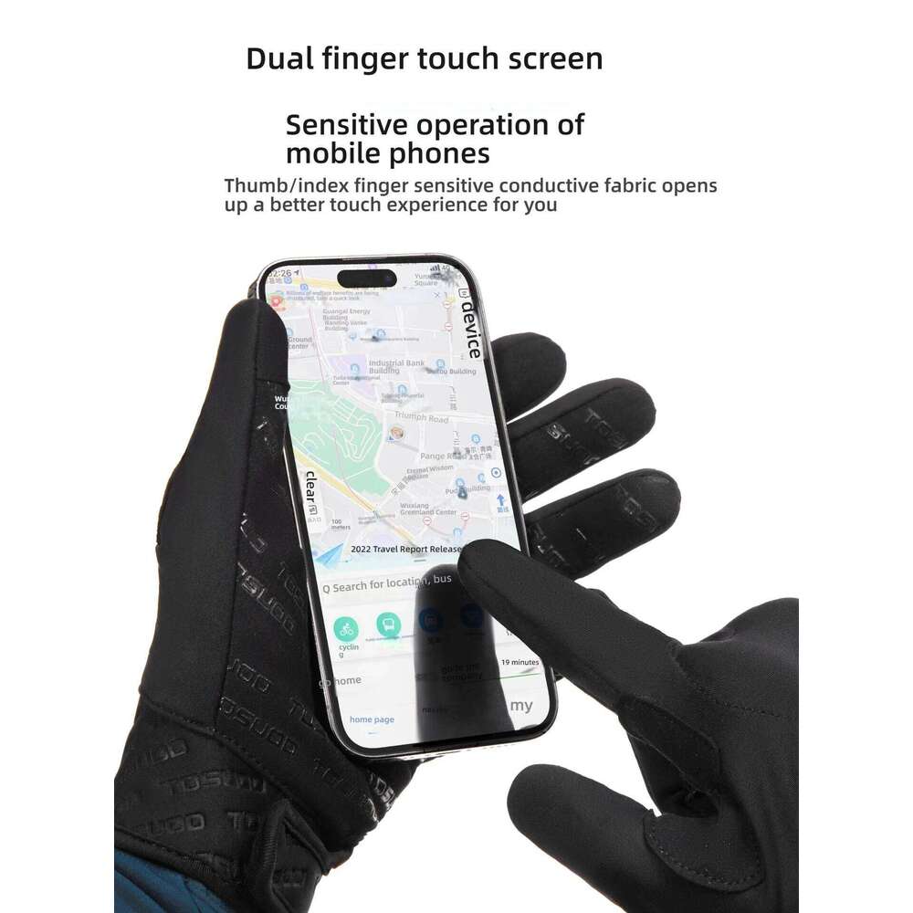 TOSUOD Keep Warm Bicycle Full Finger Men Winter Autumn Windproof Cycling Glove Touch Screen MTB Road Bike Gloves XJ260202