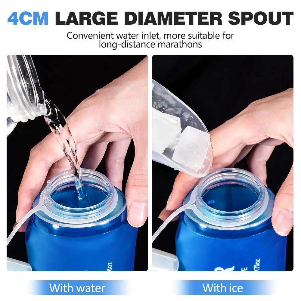 NEWBOLER 300/500/700ML TPU Folding Soft Outdoor Sport Bag Collapsible Water Bottle Running Camping Z260202