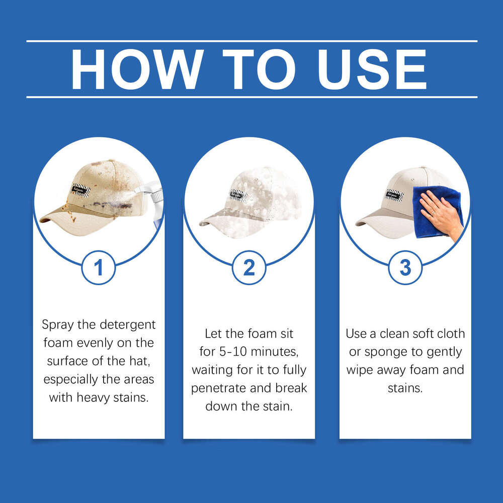 Jaysuing Cleaner Foam Type Hat Stain Removal No-Wash Deodorizing Dry Cleaning Spray S260202