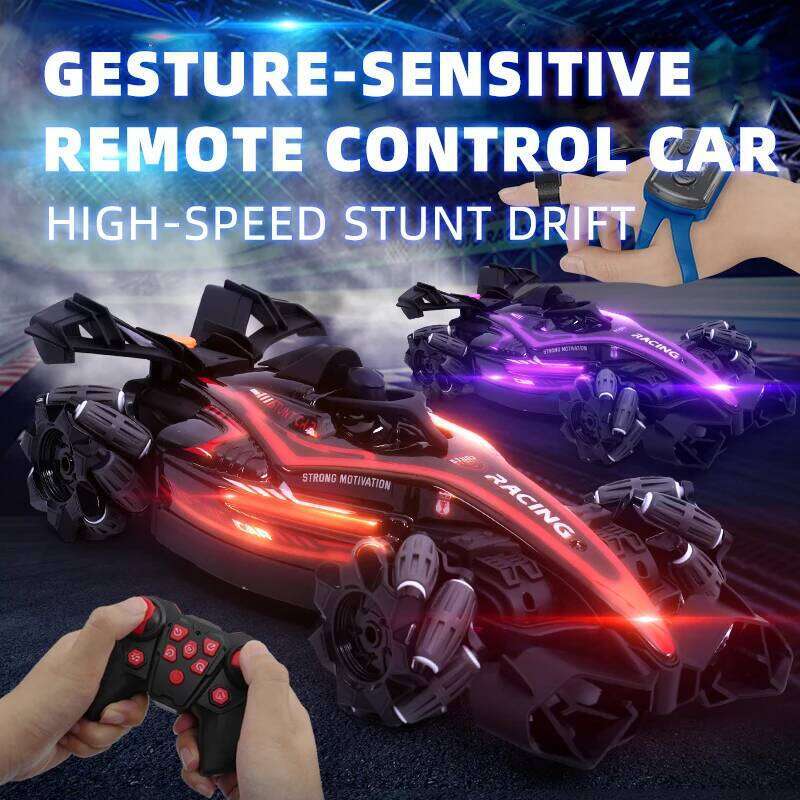 LED Light 2.4G Radio Remote Control Cars Sports High speed Drive Car RC Watch Gesture F1 Formula Racing Boys Toy Supercar Y260131