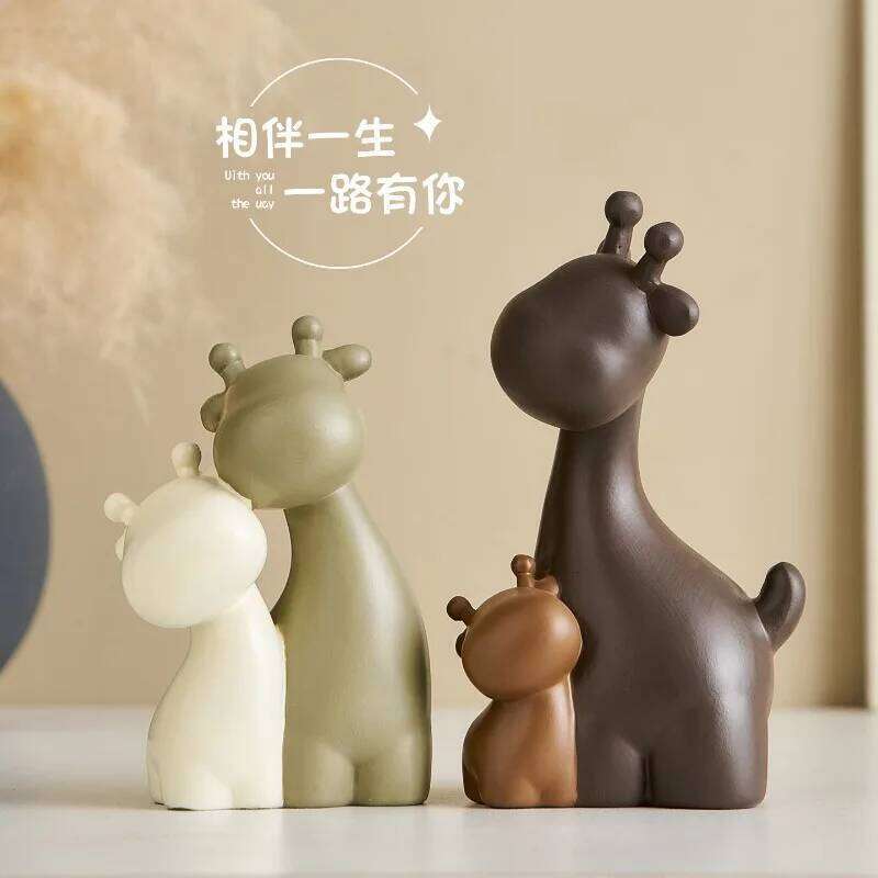 French Creative Deer Figurines Modern Entryway Living Room TV Cabinet Animal Model Gift Home Decoration FYFM Y260202