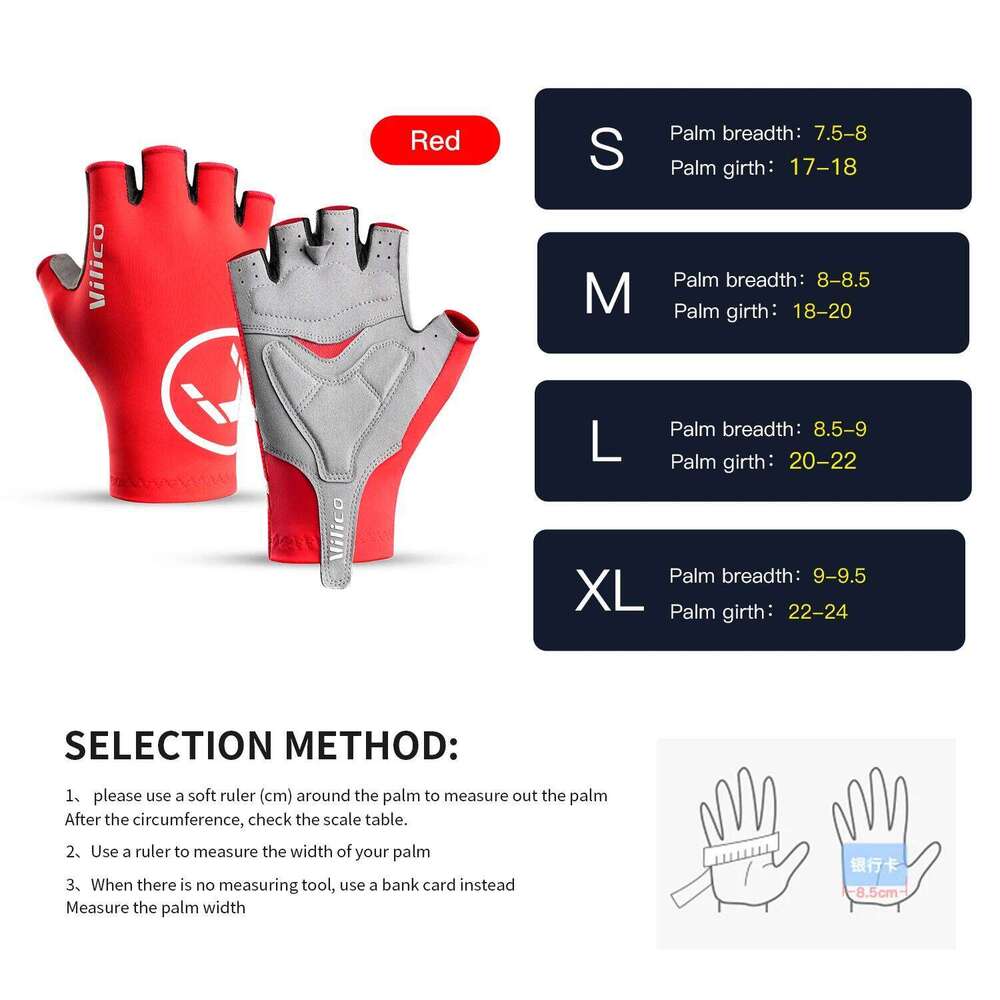 Vilico Lightweight Half Finger Outdoor Cycling Gloves With High Elasticity Fabric Cushioning Suitable For Multiple Senarios XJ260202