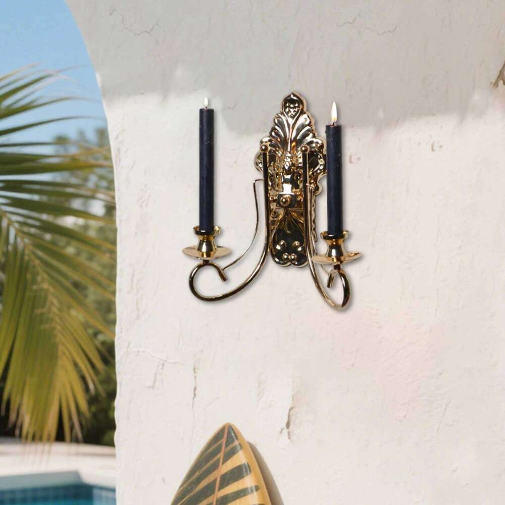 Wall Sconce Candelabra Vintage Retro Candle Holder Ornament for Living Room Patio Farmhouse Fireplace Home Decor Y260131