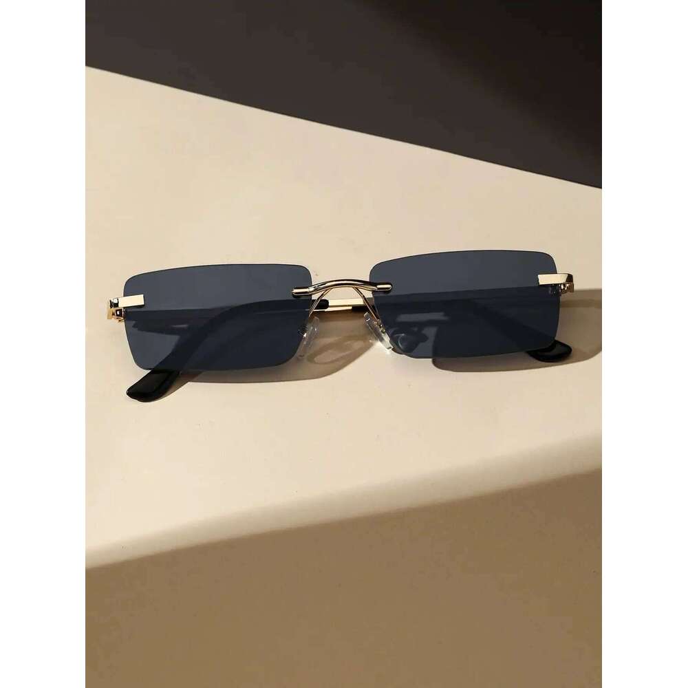 New Unisex Square Frame Fashio Rimless Sunglasses For Outdoor Beach Party H260202