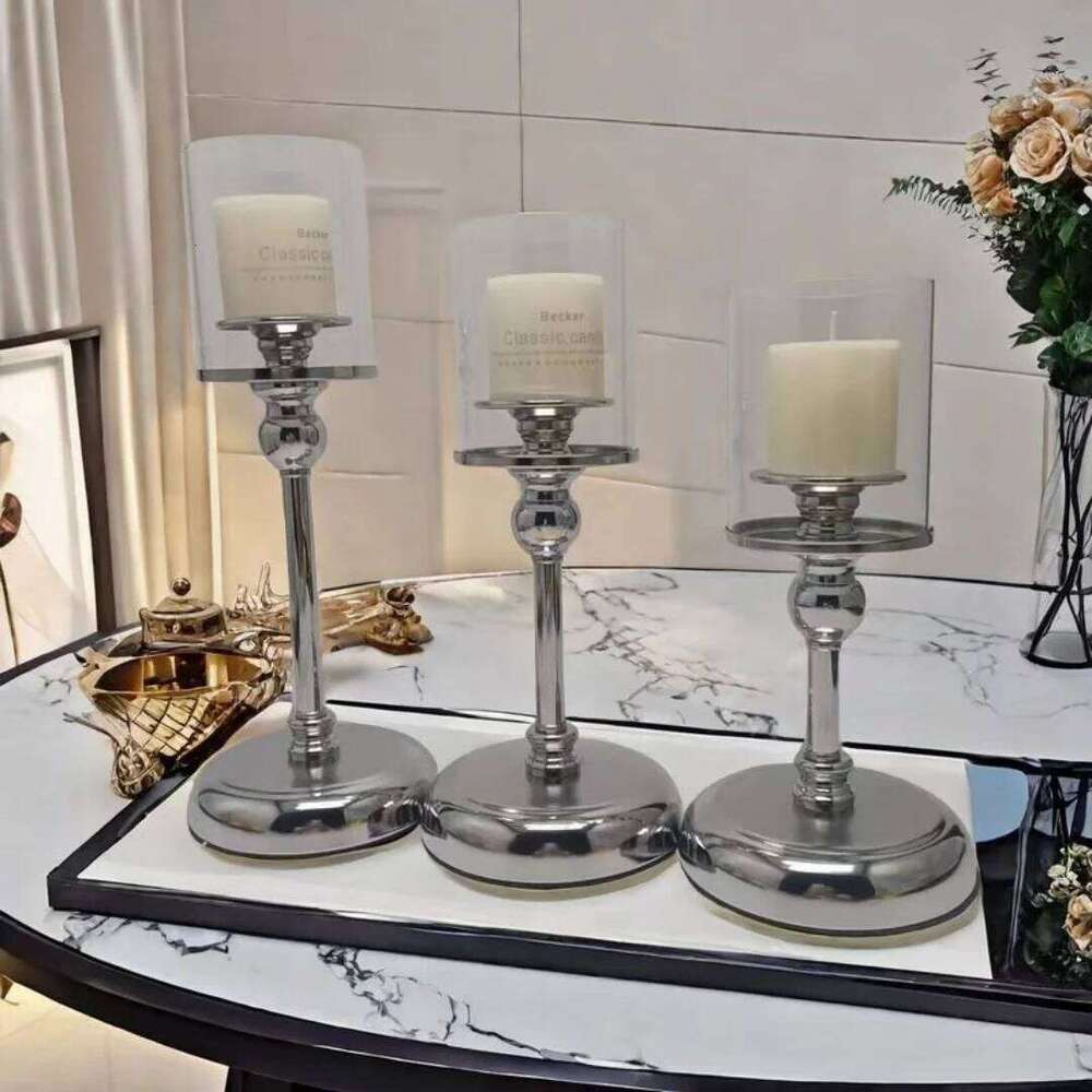 Light candlestick Nordic retro romantic table candlelight dinner props household decorations Y260131