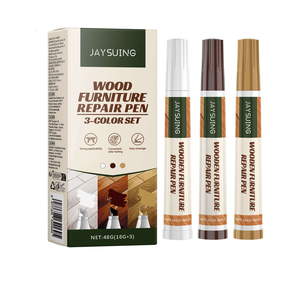 Wooden 3-Pack Wood Door Color Furniture Paint Floor Scratch Repair Pen S260202