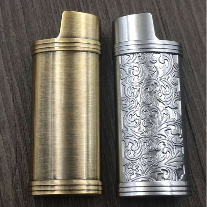 Metal Armor Gas Cover Holder Pouches Arabesque Hollow carving J3/J5/J6 Lighter Case General Plastic Body Protection W260202