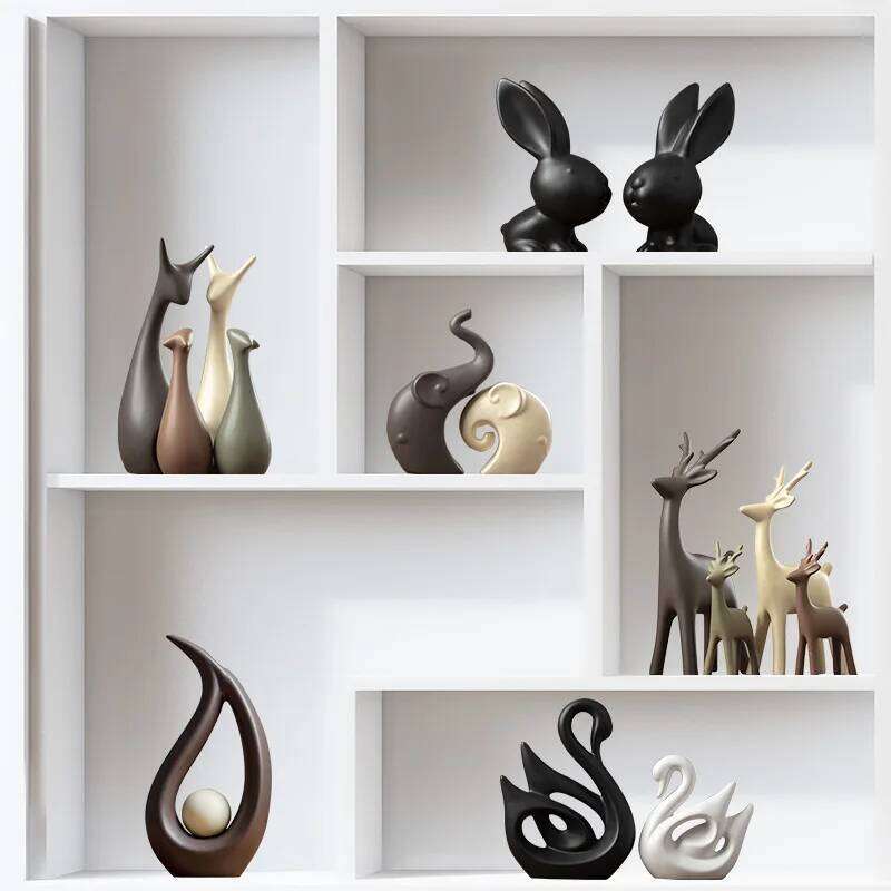 Decoration home modern luxury high-end European ceramic crafts decoration living room porch TV wine cabinet Y260202