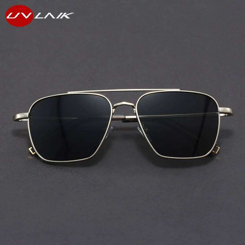Vintage Personalized Sunglasses Men Ultra-light Square Metal Frame Double Beam Ultraviolet Protection Sun Glasses H260202