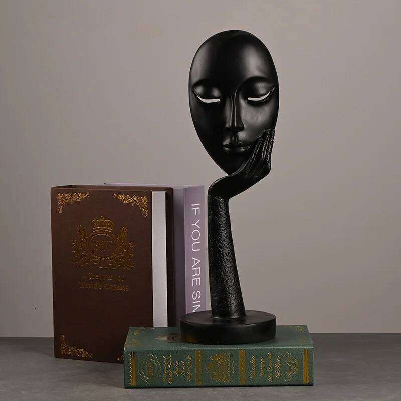 1Pc Modern House Decor Home Decoration Maison Accessories Thinker Mask Miniature Figurines for Living Room Office Corridor Y260202