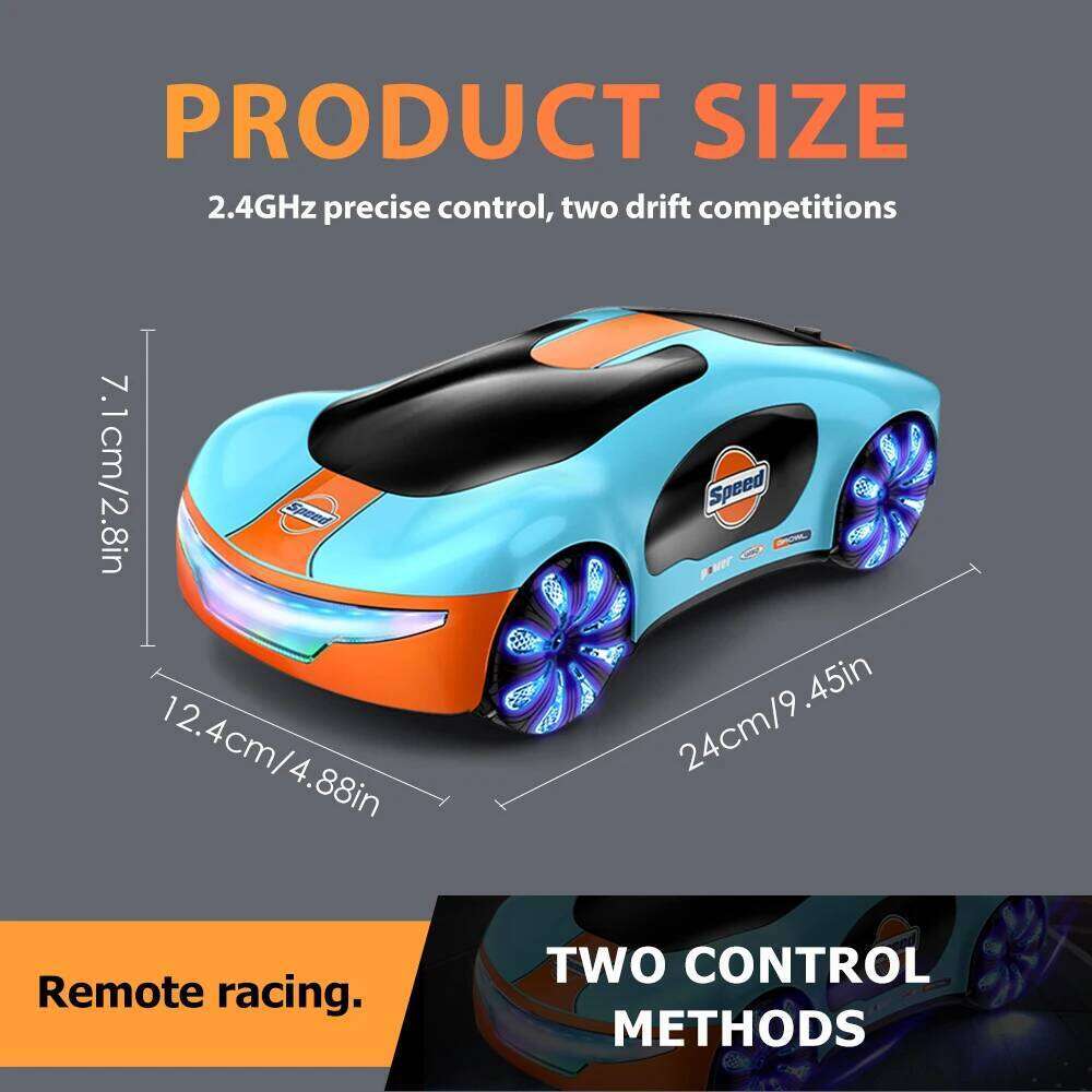 RC Cars Toys 2.4GHz Remote Control Car with Cool Lights Music & Spray Effects Gesture Sensing Gifts for Boys Girls Y260131