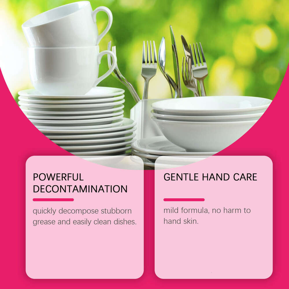 Jakehoe Kitchen Dish Spray Kitchenware Stain Removal Descaling Tableware Clean and Bright Dishes Gentle Cleaning Liquid S260202
