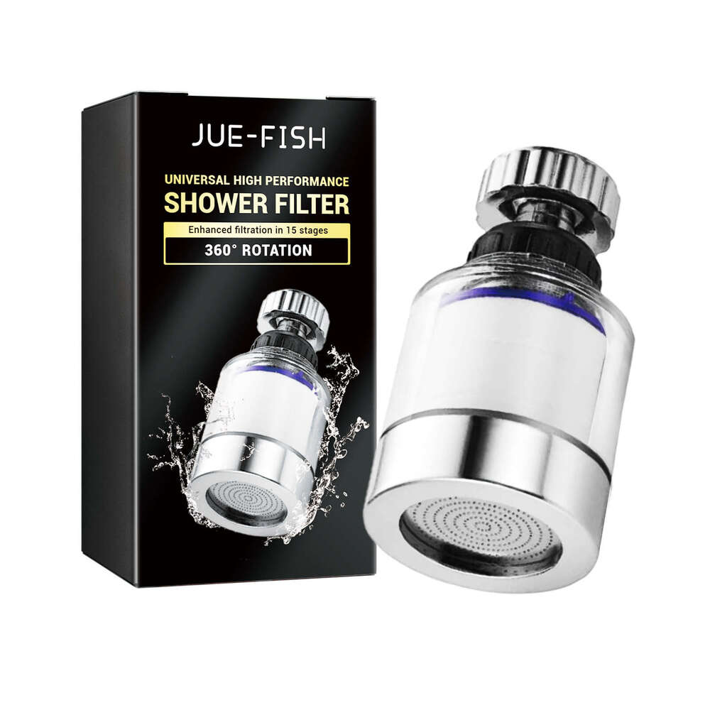Jue-Fish Faucet 360°Rotating Head Filter Showerhead Outlet Kitchen Household Water Purifier S260202