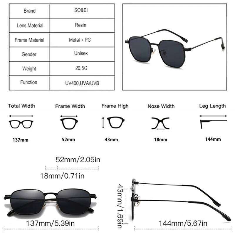 SO&EI New Fashion Square Women Sunglasses Retro Clear Lens Metal Frame Men Punk Orange Sun Glasses Shades UV400 H260202