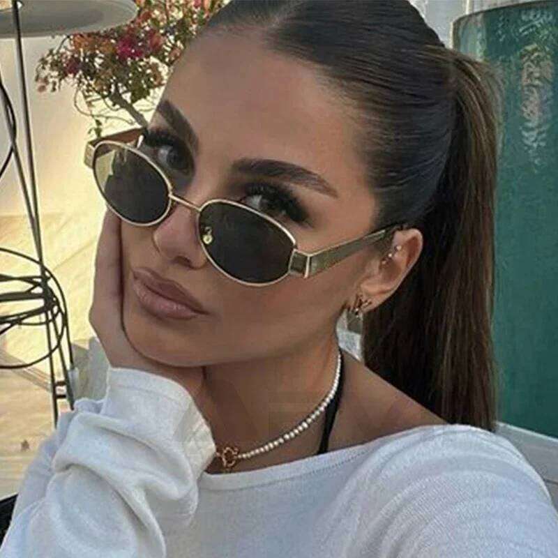 Fashion Oval Sunglasses Women Retro Trend Outdoor Metal Sun Glasses High Quality Classic Men Luxury Brand Eyewear UV400 Goggles H260202