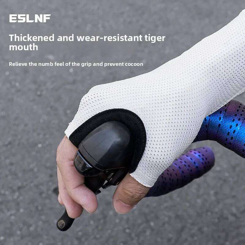 ESLNF Men's Cycling Half Finger MTB Sports Gym Motorcycle Bicycle Gloves Summer Breathable Shock-absorbing XJ260202