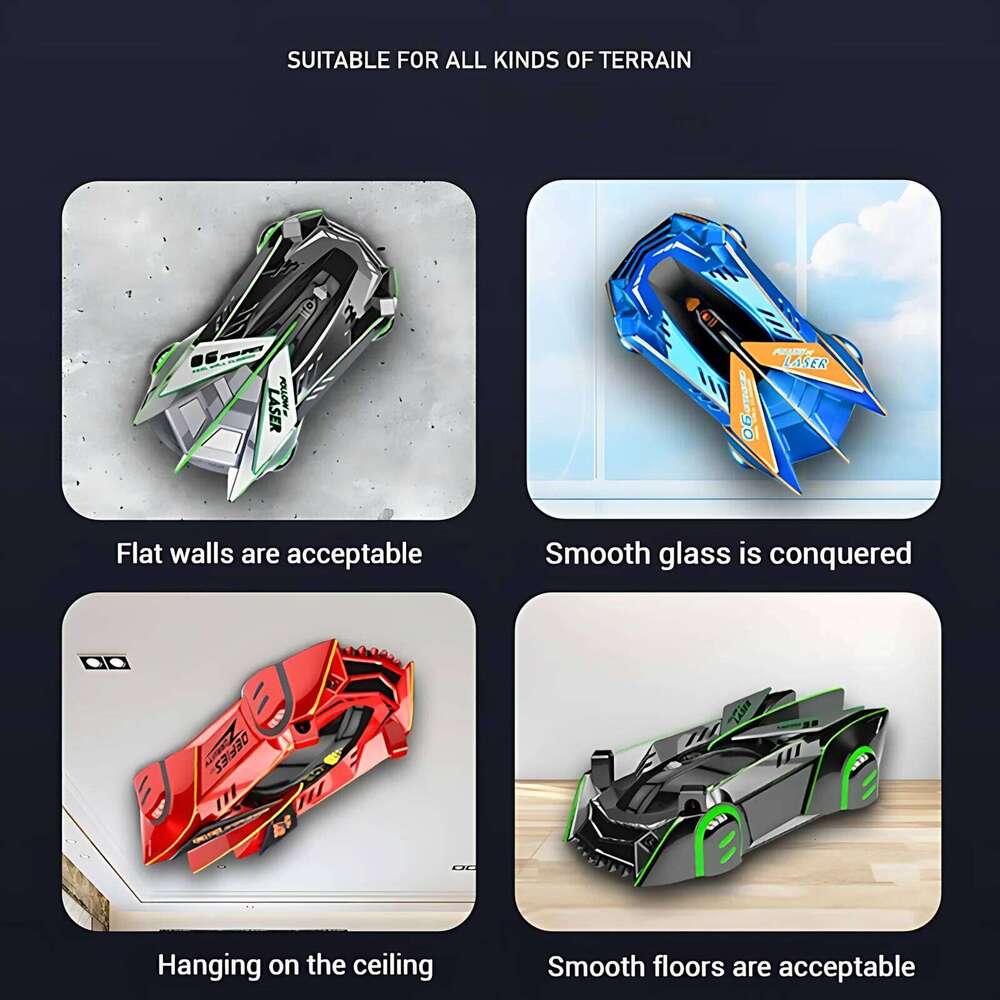 Infrared Laser RC Wall Climbing Car 2.4GHz Remote Control Anti-Gravity Ceiling Drift Stunt Racing Vehicle with Lights Kids Toys Y260131