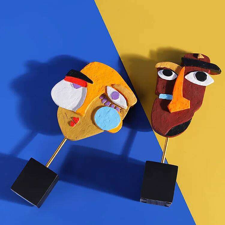 Sculptures Abstract Statue Ornaments Home Decor Modern Figurines For Interior Face Art Nordic Living Room Desktop Crafts Gift Y260202