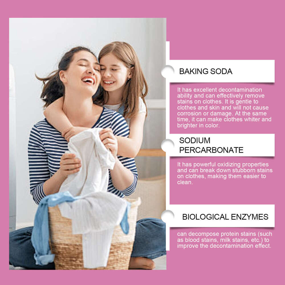 JAKEHOE Effervescent Tablets Biological Enzyme Explosive Salt Household Clothes Stain Removal Fragrance Cleaning S260202