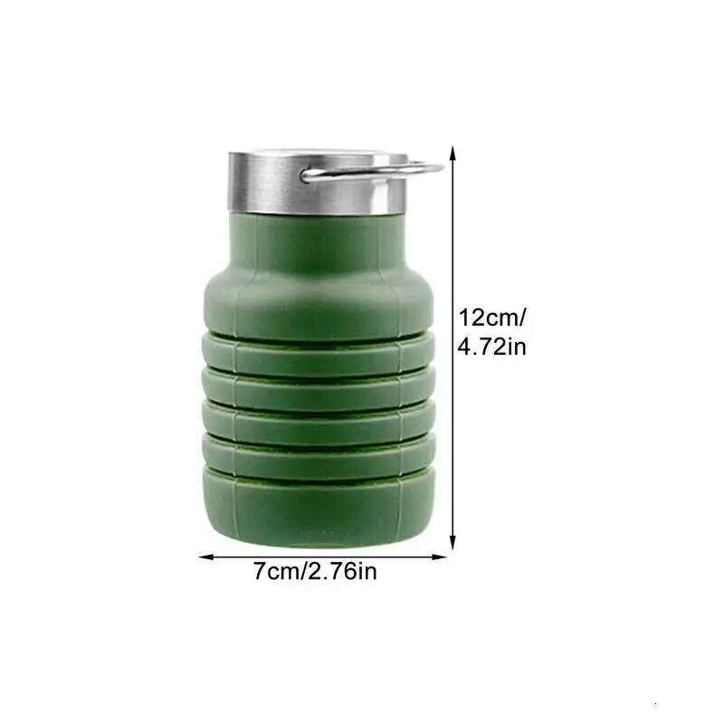 Sports Silicone Folding For Camping Essentials Leak Proof Water Bottle Travel Accessories Z260202