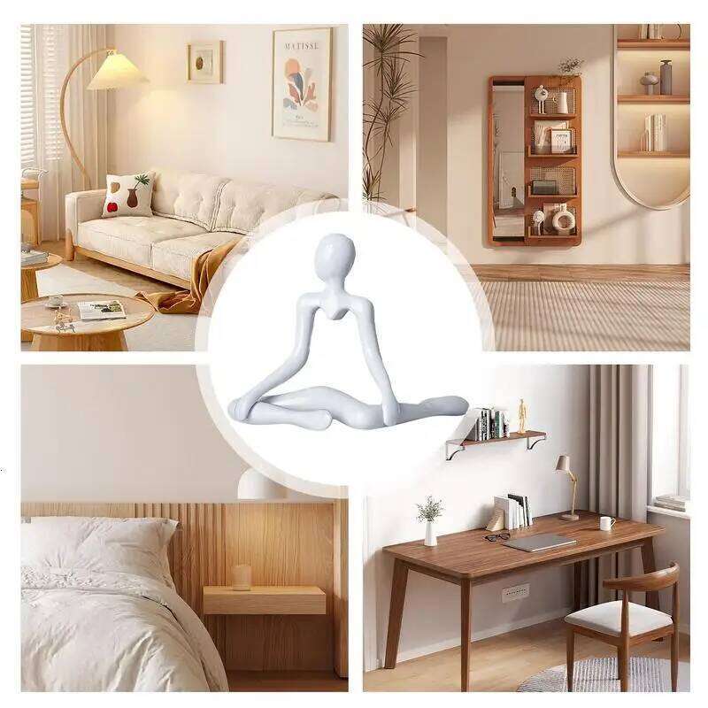 Thinker Statue Art Abstract Sculpture Modern Home Decor Accents Collectible Figurines Y260202