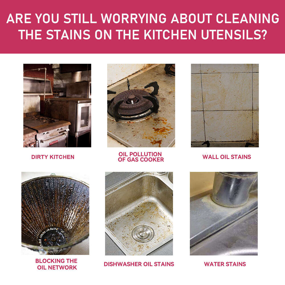 Multi-Functional Paste Kitchen Grease Cleaner Powerful Multi-Effect Cleaning Oil Stains S260202