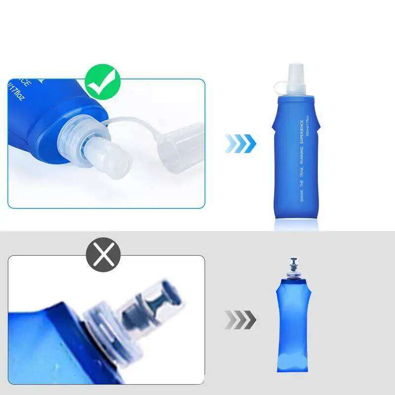 250/500ml Drinking Sport Folding Bag Soft Flask TPU BPA-Free Collapsible Water Bottle Z260202